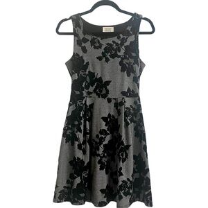 Crescent Exclusively for StitchFix // Black and Gray Floral Patterned Dress